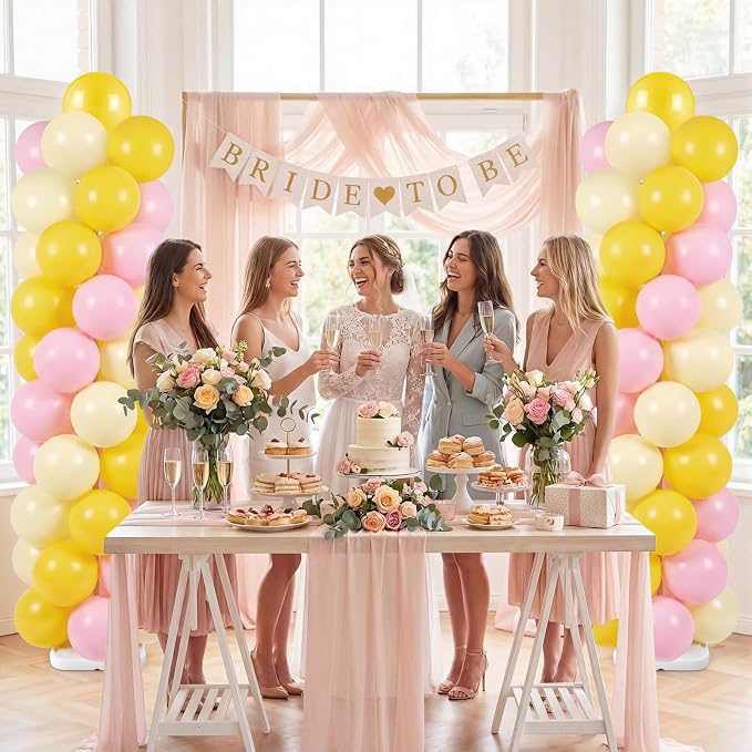 Skylety Lemon Balloon Column Stand Kit, 2 Sets 6.5 Ft Adjustable Balloon Tower - Image 4