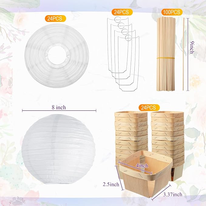 24 Set Hot Air Balloon Table Centerpieces Baby Shower Party Decoration Paper - Image 2