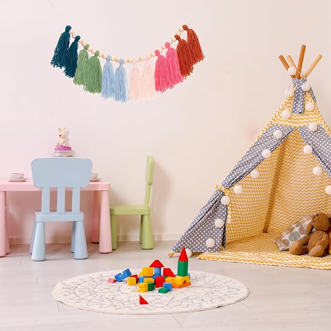 Boho Tassel Garland Yarn Bunting Banner - Image 5