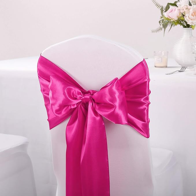 10-Pack Satin Table Runner Fuchsia 12 x 108 inches Long, Table Runners - Image 7