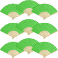 50 Pieces Paper Fans Paper Hand Fan Bamboo Folding Fan Handheld Fan Paper by Grosun