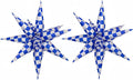 2 * 12 Pcs Blue Silver Iridescent Checkered Star Foil Balloons/Race Car by baoonworlld