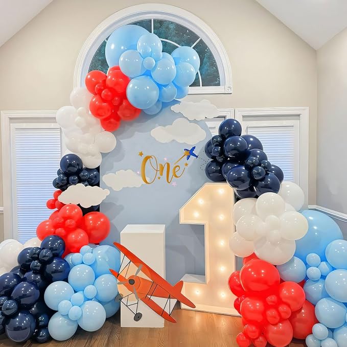 Pastel Blue Balloons Different Sizes 135pcs 18 12 10 5 Inch Baby Blue Balloon - Image 5