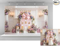 Kate 10x6.5ft Pink Dream Dollhouse Pink Bow Backdrop by KateBackdropforPhotography