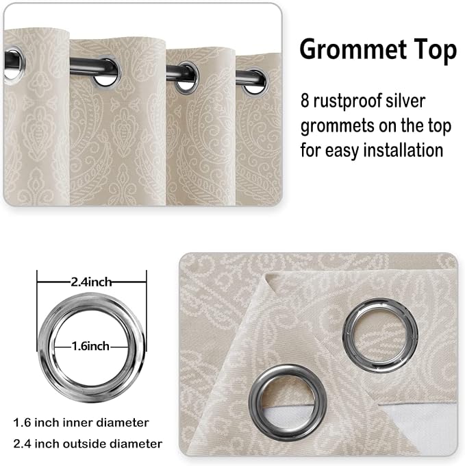 DWCN Ombre Blackout Curtains 84 Inch Length - Image 5