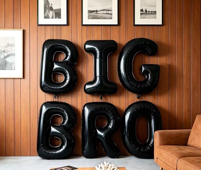 40 Inch Black Letter U Foil Balloon, Large Jumbo Mylar Helium Alphabet Balloon - Image 6