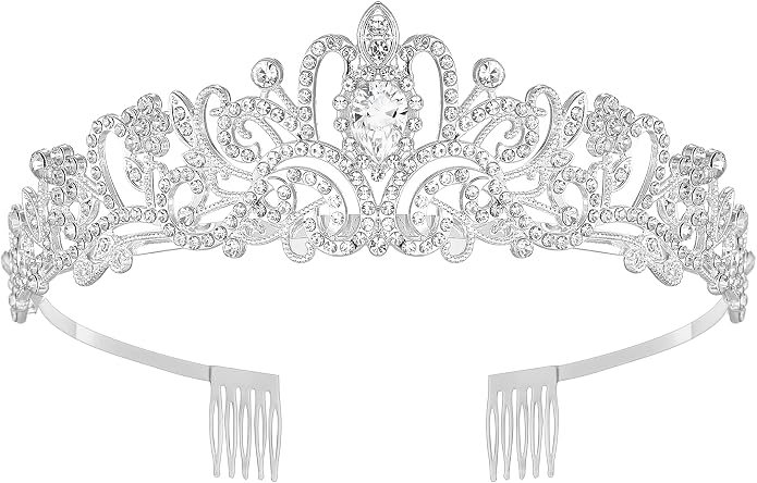 Tiara Crown for Women, Queen Tiaras for Bridal, Pageant | Metal Crown for by Papoopy