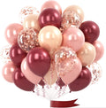 Burgundy Rose Gold Balloon by OTLGEUA