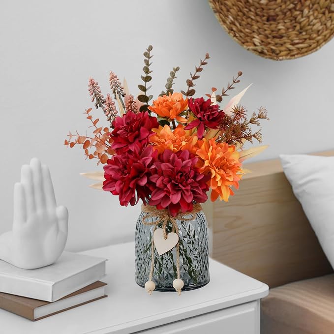 Leftover Fake Fall Flowers in Vase, Faux Flowers in Vase, Fall Floral - Image 8