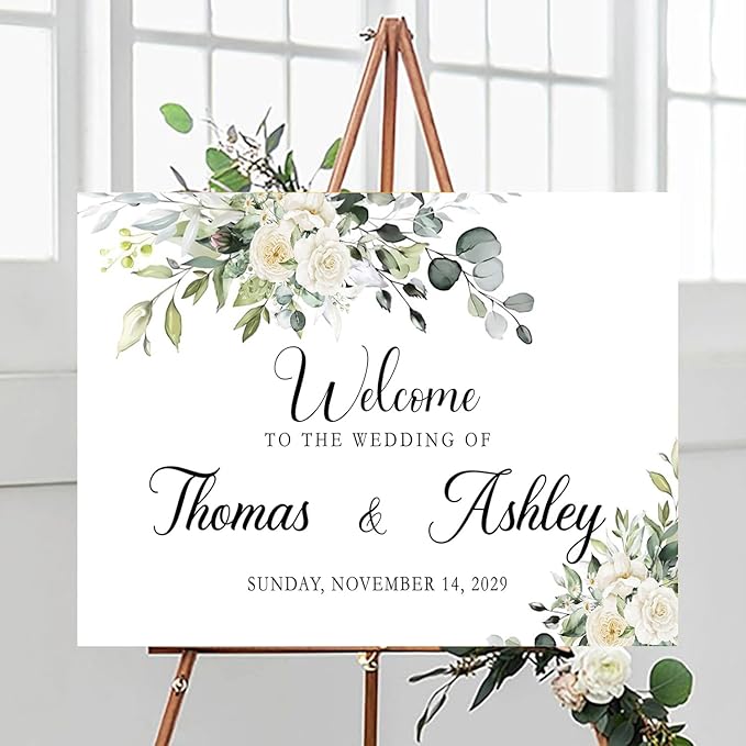 Personalized Wedding Welcome Sign, Rustic Wedding Decorations For Ceremony, Wedding Memorial Sign, Wedding Entrance Sign, Welcome Sign For Wedding Entrance