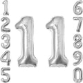 Silver Number 11 Balloon 40 Inch, Twin Glossy Foil by Unknown