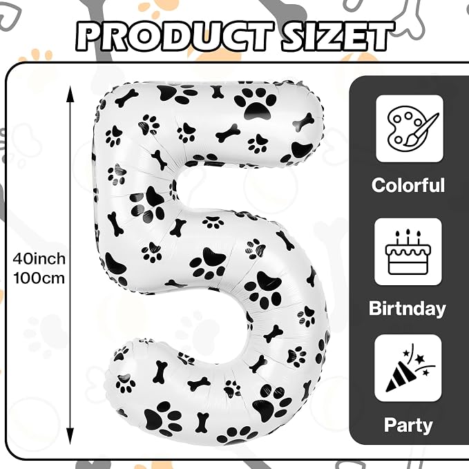 40 Inch Dog Foil Birthday Balloons - Image 2