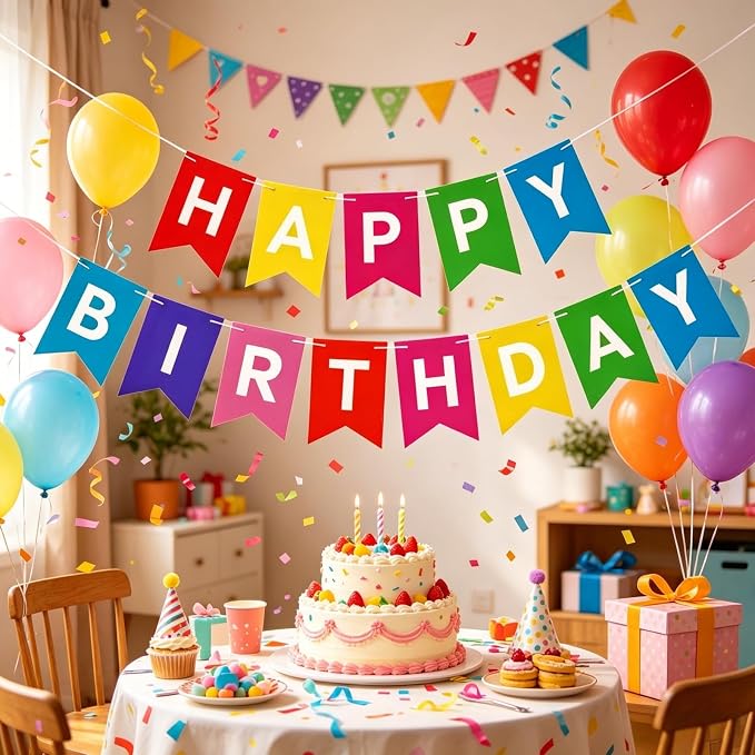 Happy Birthday Banner Birthday Party Supplies - Image 6