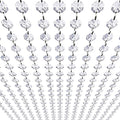 99ft Acrylic Crystal Garland Strands - Hanging Chandelier Gem Bead Chain - 14mm Clear Octagon Prism Diamond String Decorations for Wedding Party Manzanita Centerpiece Christmas Tree
