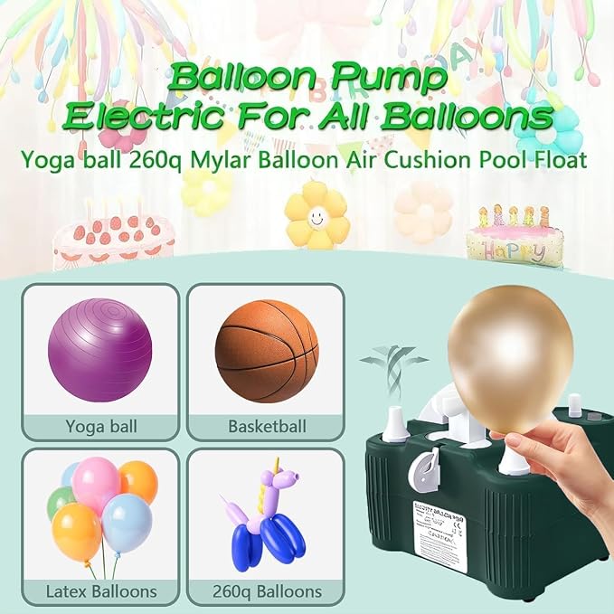 4-in-1 Electric Balloon Pump, Portable Electric Air Balloon Blower Machine - Image 3