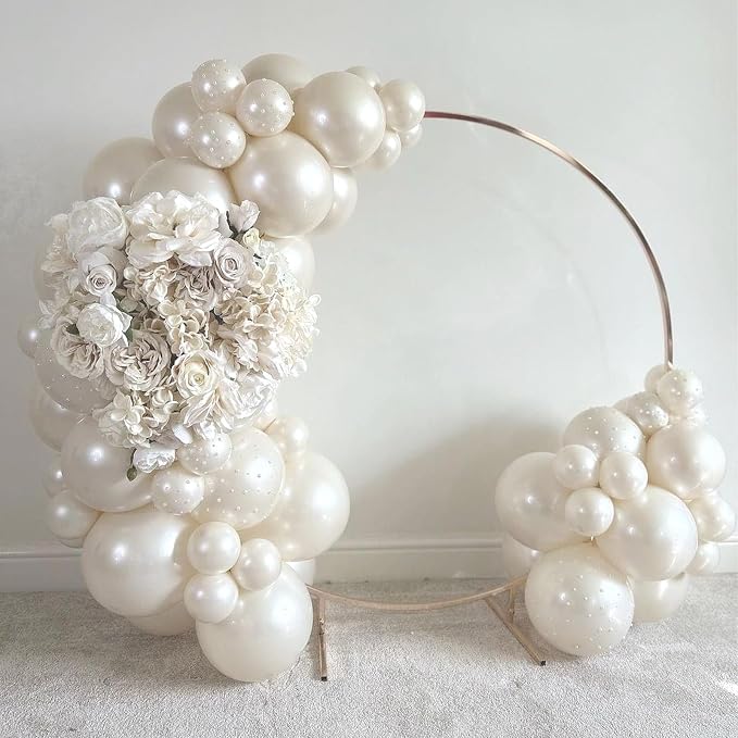 Awenztech 122pcs Pearl White Balloon Arch Kit, 18 12 10 5 inch Pearl White - Image 6