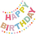 2-PCS Pre-Strung 3D Felt Happy Birthday Banner, Macaron Birthday Decorations | by Unknown
