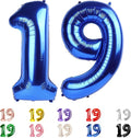 19 Balloon Numbers 40Inch for 19th Year Old Birthday Decorations, Dark Blue | by Mluchee