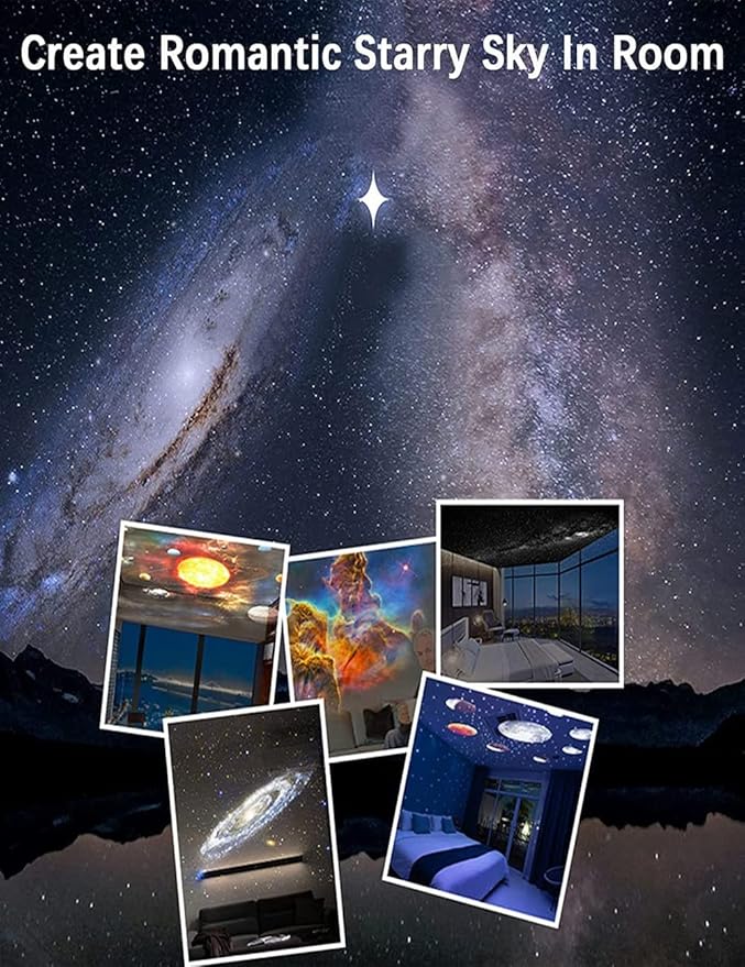 Galaxy Projector, 13 in 1 Planetarium Star Projector for Bedroom Decor, 360° Rotating Nebula Projector Lamp, Timmer Starry Night Light Sleep Projector for Kids,Ceiling,Room Decoration,Gifts