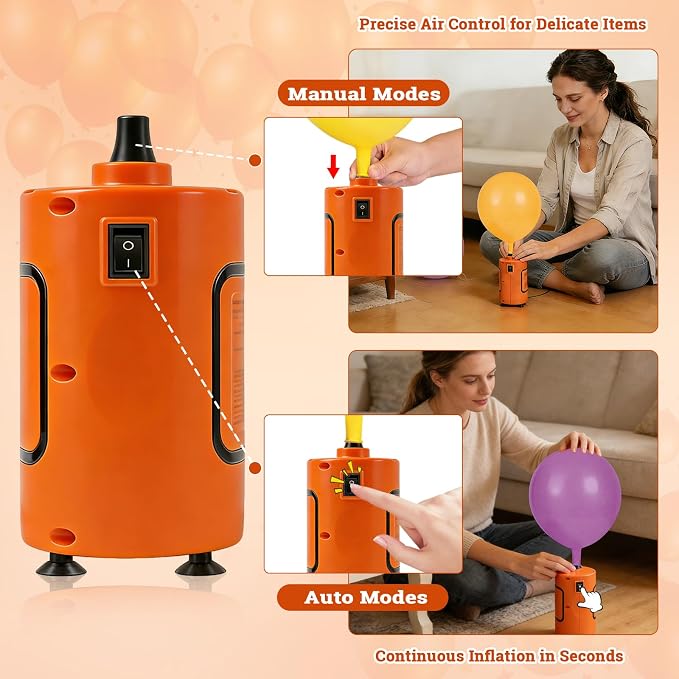Balloon Pump Electric, Portable Balloons Inflator Air Pump | 110V Small - Image 3
