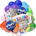 Birthday Decoration Set Colorful Happy Birthday Banner Balloon by OSAMUHA
