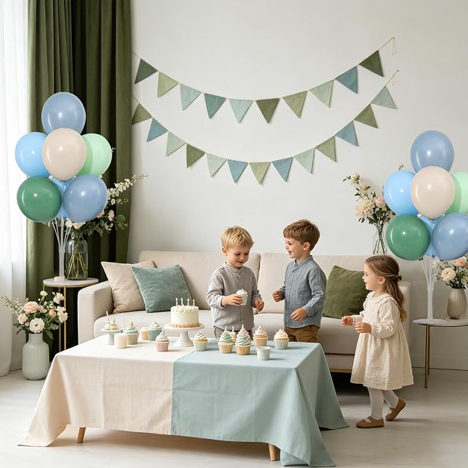 4 Sets Sage Green Dusty Blue Balloons Stand - Image 7
