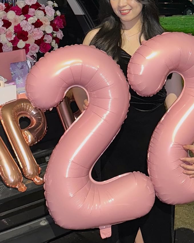 Pearl Pink Number 2 Balloon 40 Inch - Image 2