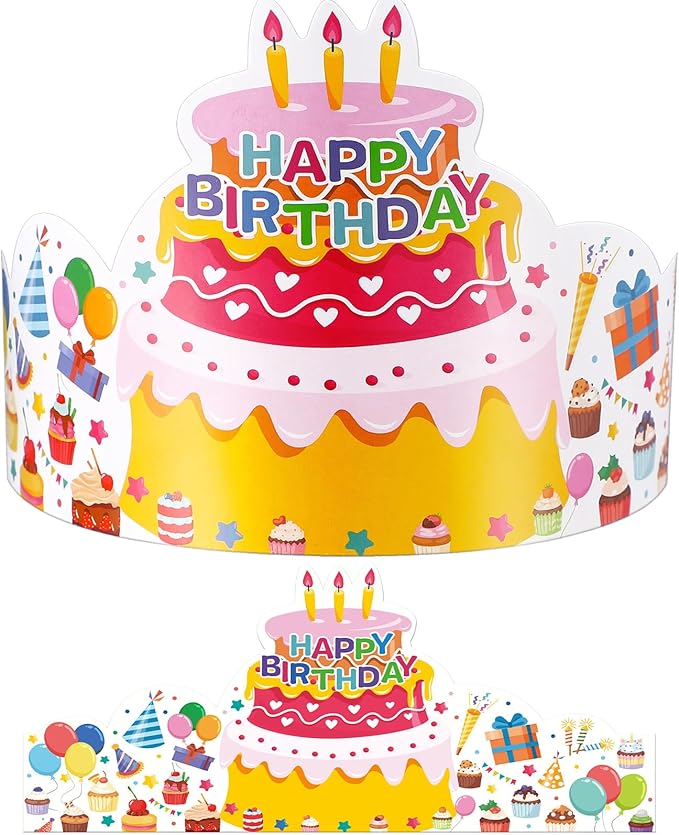 Outus 42 Pack Happy Birthday Crowns by Outus