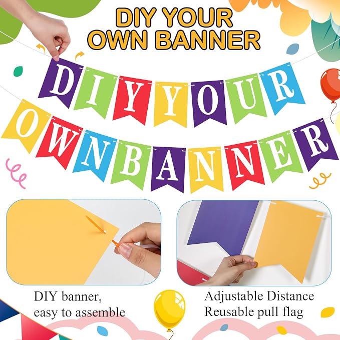 Mooliwe 171 Pcs DIY Custom Banner Kit Make Your Own Customizable Sign - Image 3