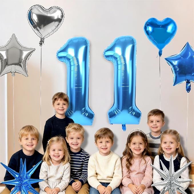 TONIFUL 3rd Birthday Balloons Kit 40 Inch Blue Large Number 3 Foil Balloon | - Image 6