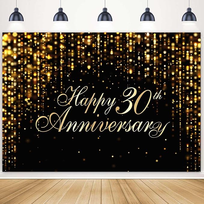 Happy 30th Anniversary Backdrop by Ayayiya