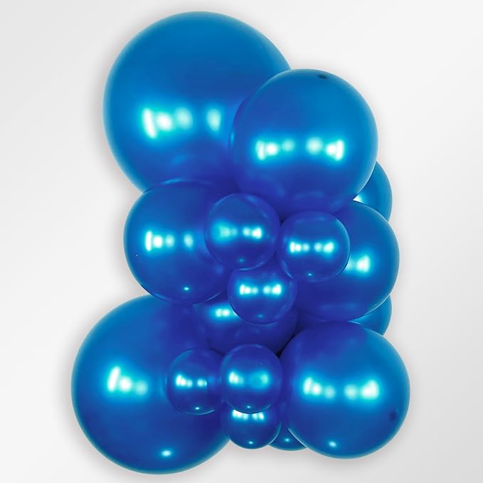 Sempertex Round Metallic Blue Balloons, 11 Inch, Graduation, Baby Shower - Image 2