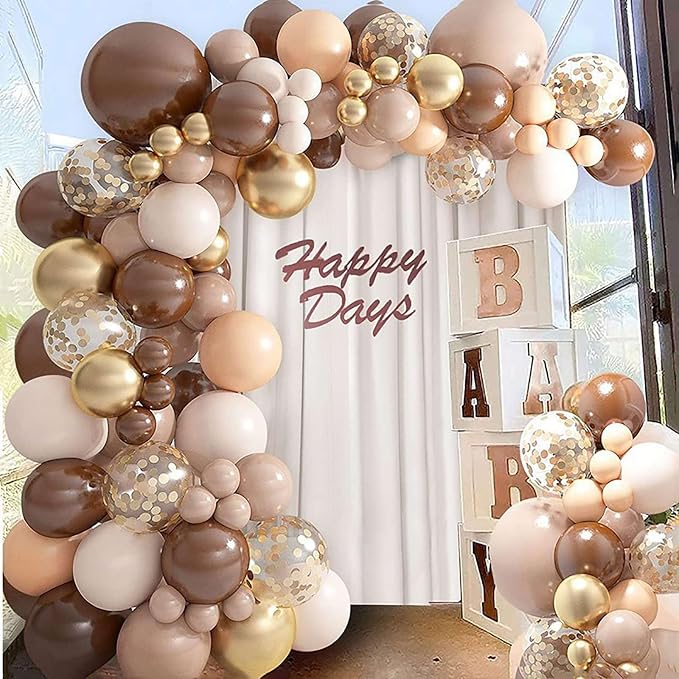 12 Inch Beige Balloons, Baby Shower, Graduate Party Decorations - Image 8