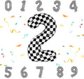 40 Inch Checkered Number Balloon by Unknown