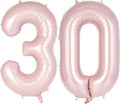 Light Pink Number 30 Balloon, 40 Inch Giant Mylar Number Balloons, Large Foil by AIQINHU