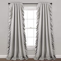 Lush Decor Reyna Ruffle Window Curtain Panel Set, Light Gray by LushDecor