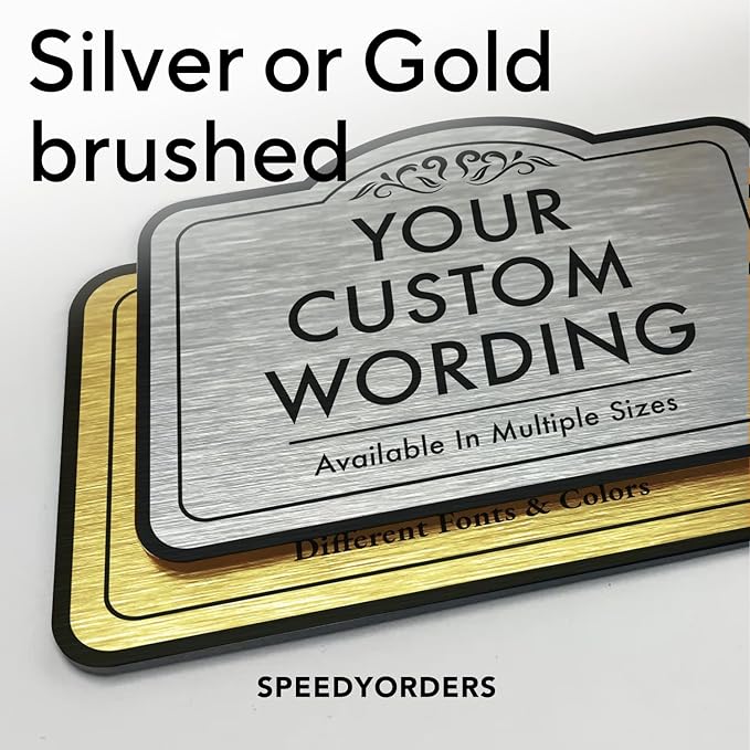 Custom Decorative Outdoor Metal Sign - Personalized Aluminum, Driveway Sign - Waterproof, Made in USA - Metallic Silver, 42x28 In