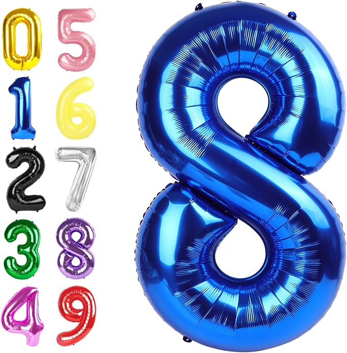 Number Balloons 40 Inch Blue 7 Balloon by Argthjy
