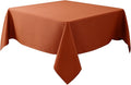Biscaynebay Fall Tablecloth Textured Fabric Square Tablecloths 60x60 Inch, Rust Thanksgiving Autumn Harvest Water Resistant Fabric Tablecloths for Kitchen, Dining, Wedding, PartiesMachine Washable