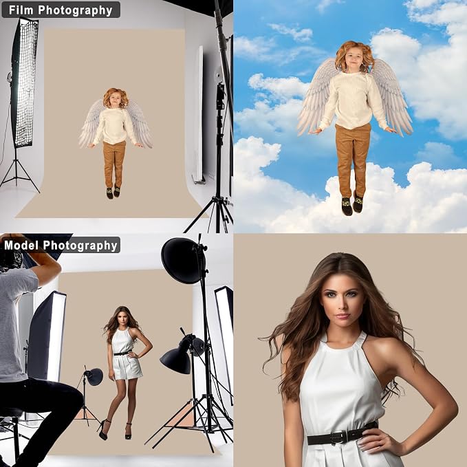 Beige Photography Backdrop for Photoshoot, 10x10 FT | Versatile Studio Photo - Image 3