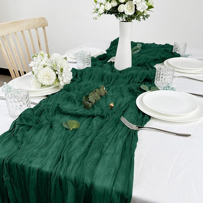 1 Pack Cheesecloth Table Runner 10Ft Christmas Gauze Boho Table Runners - Image 7