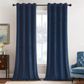 MIULEE Velvet Curtains Navy Blue 52 x 84 Inch Length Set of 2 | Grommet Drapes by MIULEE