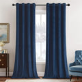 MIULEE Velvet Curtains Navy Blue 52 x 108 Inch Length Set of 2 | Extra Long by MIULEE