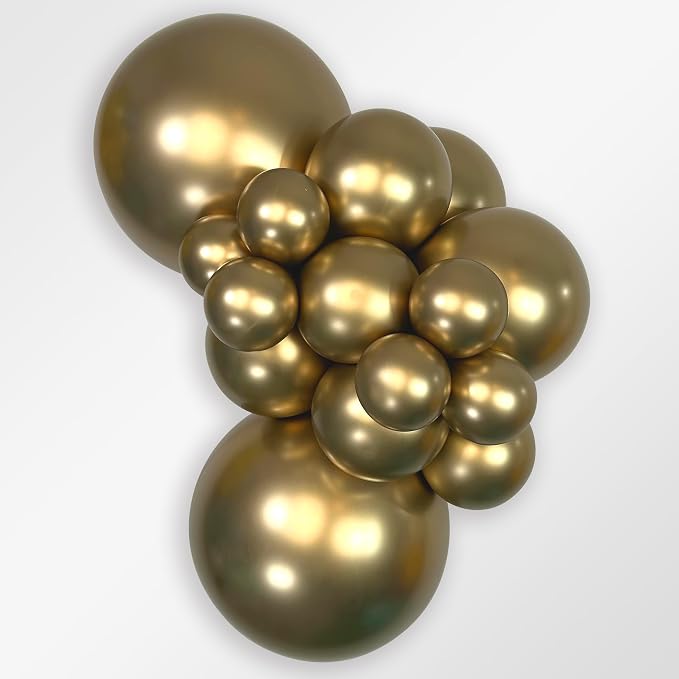 Sempertex Reflex Gold Balloons, 5 Inch, Graduation, Baby Shower, Anniversary - Image 2