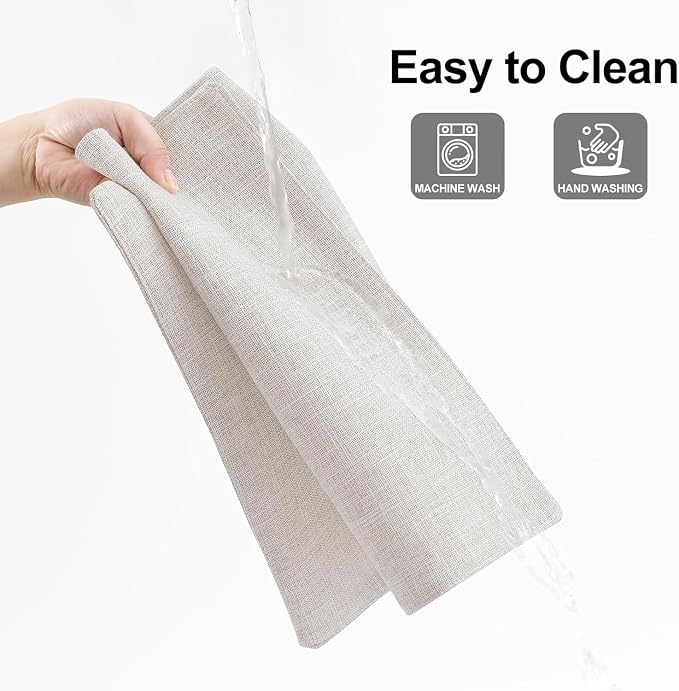 Homaxy Cloths Placemats for Dining Table Set of 4, Cotton Linen Blend Table Mats - Image 7