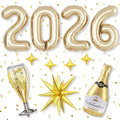 Light Gold 2026 Balloons, 40 Inch Number Champagne Gold Foil Balloons by Dagelar