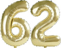 40 Inch Number 62 Balloons for 62nd Birthday Party Decorations, 0-100 Champagne by FOBELEC
