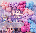 Pastel In My Birthday Era Balloon Arch Garland Kit Pink Blue Purple Balloons by Beaumode