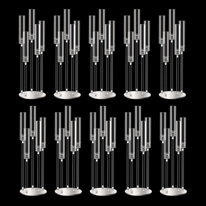 35inch 10pcs Acrylic Candelabra Centerpieces by MEISHAONV