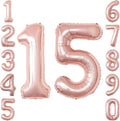 Rose Gold Number 15 Balloon 40 Inch, Radiant Foil Duo by Unknown
